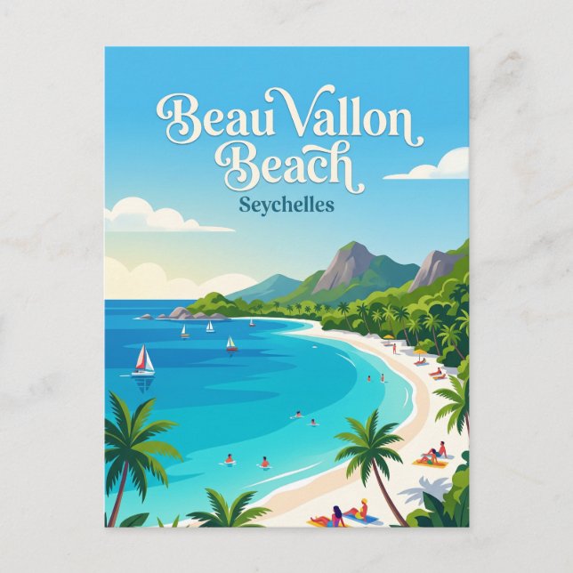 Beau Vallon Beach Seychelles Postcard (Front)