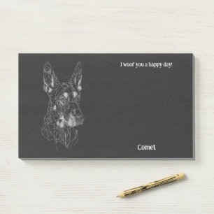 Beauceron Abstract Art Dog Name  Post-it Notes