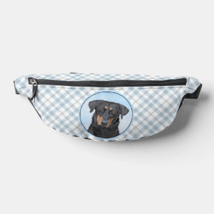 Beauceron Black and Tan Painting Sheepdog Dog Art Bum Bags