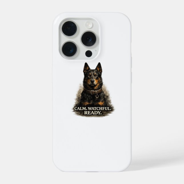 Beauceron – Calm Watchful Ready iPhone Case (Back)