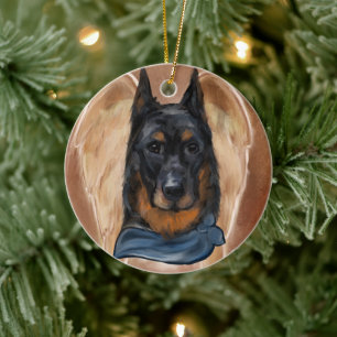 Beauceron Ceramic Tree Decoration
