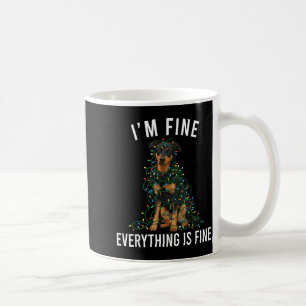 Beauceron Christmas I'm Fine Everything Is Fine  Coffee Mug