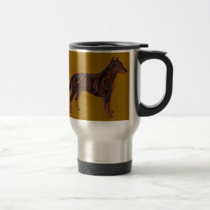 Beauceron Dog Art Travel Mug