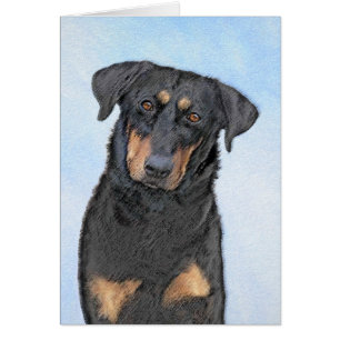 Beauceron Painting - Cute Original Dog Art