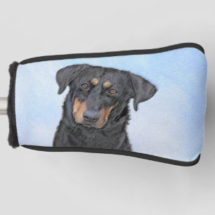 Beauceron Painting - Cute Original Dog Art Golf Head Cover