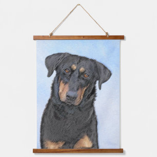 Beauceron Painting - Cute Original Dog Art Hanging Tapestry