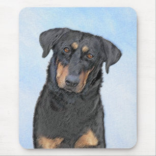 Beauceron Painting - Cute Original Dog Art Mouse Pad