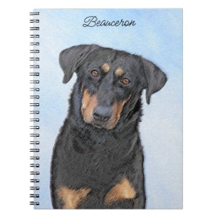 Beauceron Painting - Cute Original Dog Art Notebook