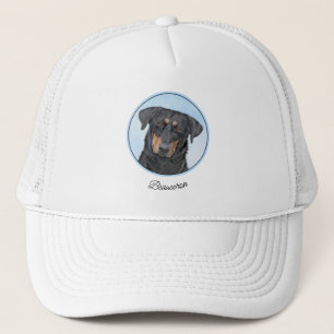 Beauceron Painting - Cute Original Dog Art Trucker Hat