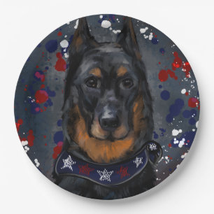 Beauceron             paper plate