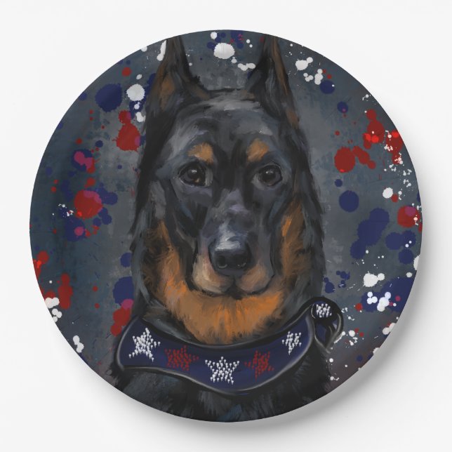 Beauceron             paper plate (Front)