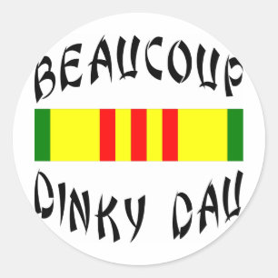 Beaucoup Dinky Dau Vietnam Classic Round Sticker