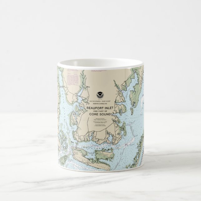 Beaufort Inlet and Part of Core Sound Chart Coffee Mug (Center)