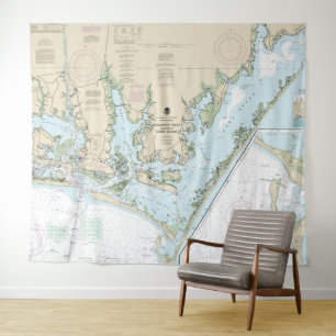 Beaufort Inlet and Part of Core Sound Chart Tapestry