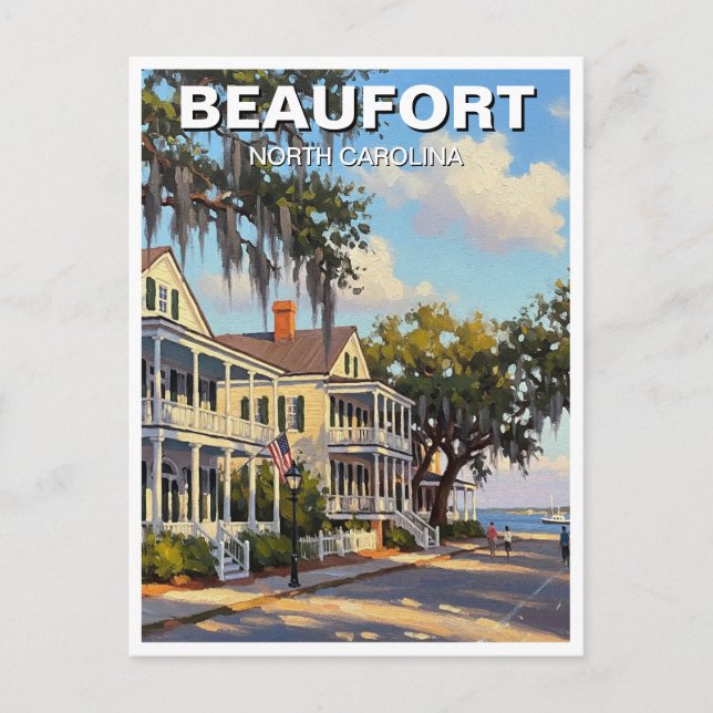 Beaufort North Carolina Souvenir Postcard (Front)