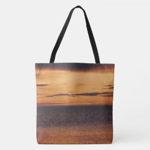 Beaufort Sea Arctic Coast Oliktok Ocean Sunset Tote Bag