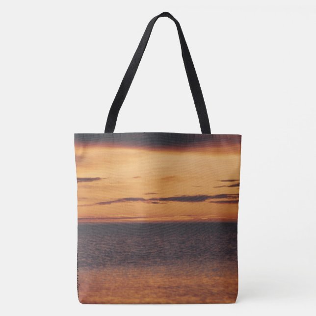 Beaufort Sea Arctic Coast Oliktok Ocean Sunset Tote Bag (Front)