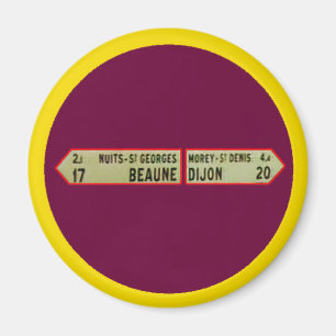 Beaune France 1986Sign Beaune RedWhite  The MUSEUM Magnet