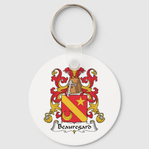 Beauregard Family Crest Key Ring