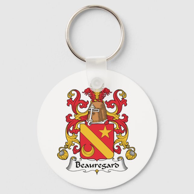 Beauregard Family Crest Key Ring (Front)