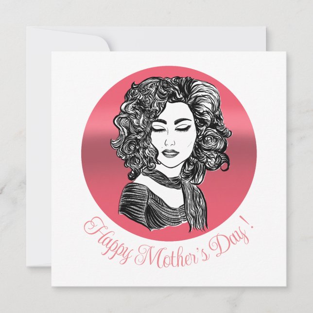 Beauté cheveux bouclés - fête des mères (Front)