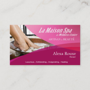 Beauté Salon Day Spa Massage Therapy Aromatherapy Business Card