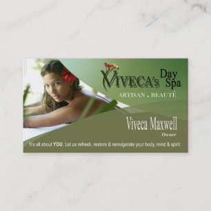 Beauté Salon Day Spa Massage Therapy Aromatherapy Business Card