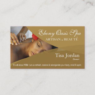 Beauté Salon Day Spa Massage Therapy Aromatherapy Business Card