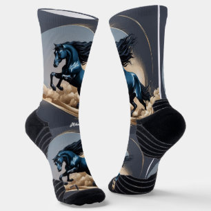 Beautful Black Stallion Socks