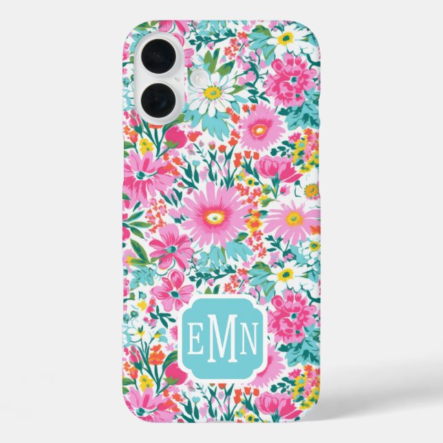 Beauti Colourful Garden Monogrammed Case-Mat Case-Mate iPhone Case (Back)