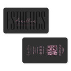 Beautician Aesthetician Black Pink Minimal 