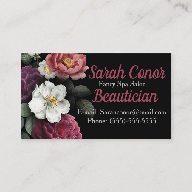 Beautician Business Card (Front)