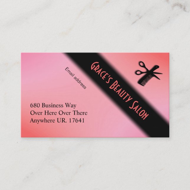 Beautician Business Card (Front)