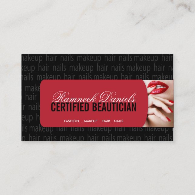 Beautician Business Card (Front)
