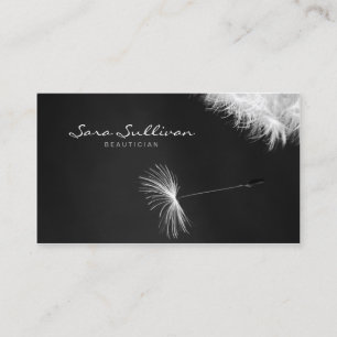 Beautician Business Card Dandelion Closeup
