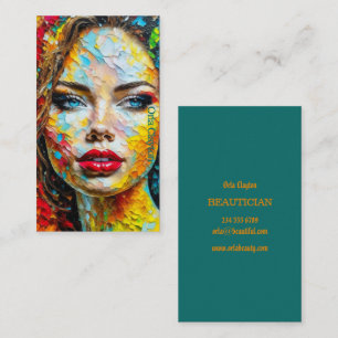 Beautician business card. Stunning image. Card