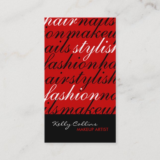Beautician Business Cards (Front)