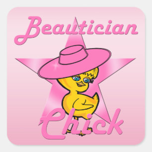 Beautician Chick #8 Square Sticker