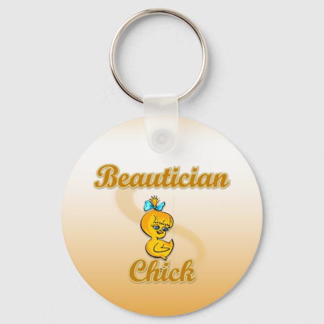 Beautician Chick Key Ring (Front)