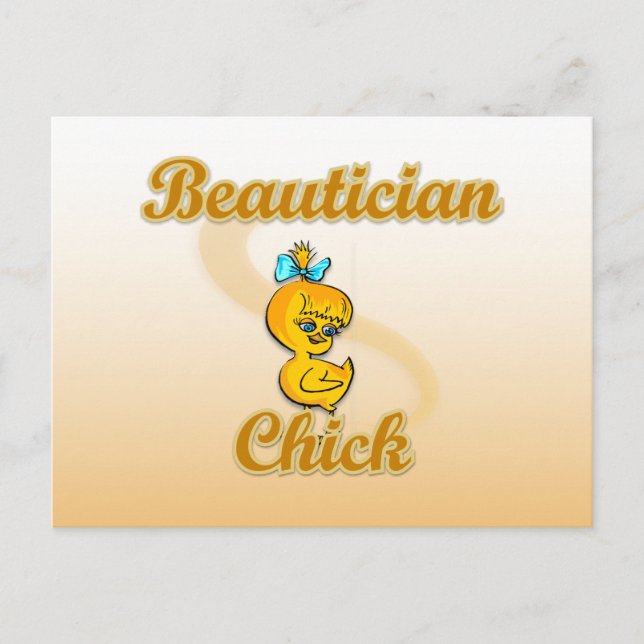 Beautician Chick Postcard (Front)