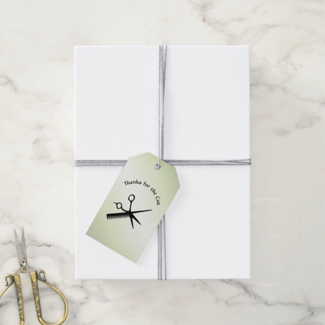 Beautician Design Apple Green Gift Tags (With Twine)