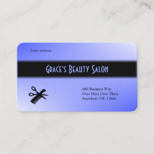 Beautician Design Blue Business Card