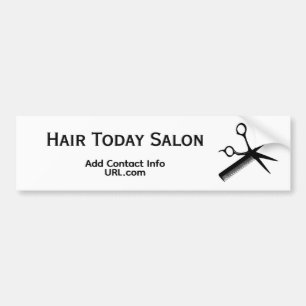 Beautician Design Business Name Contact Info Bumper Sticker