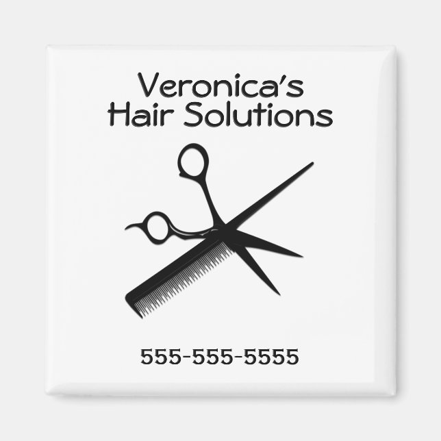 Beautician Design Business Salon Magnet (Front)