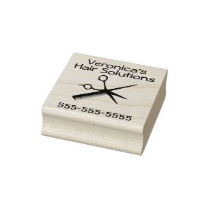 Beautician Design Business Salon Rubber Stamp