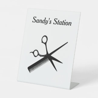 Beautician Design Personal Station Pedestal Sign