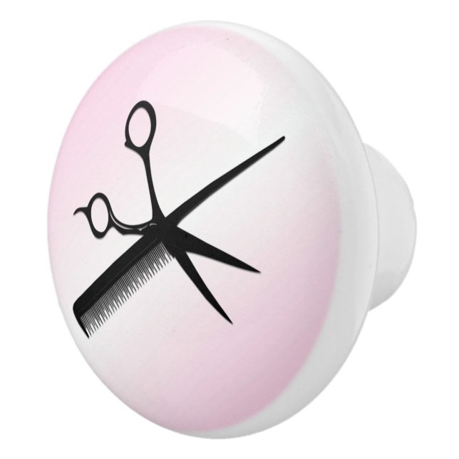 Beautician Design Pink Ceramic Knob (Right)