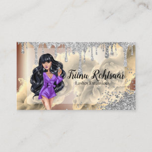 Beautician Makeup Lashes Brows Artist Business Card