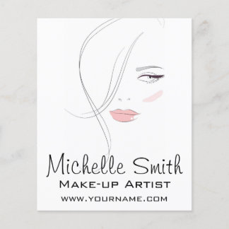 Beautician Modern Elegant Blush Pink Beauty Girl Flyer