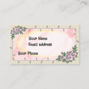 Beautician Roses Business Card